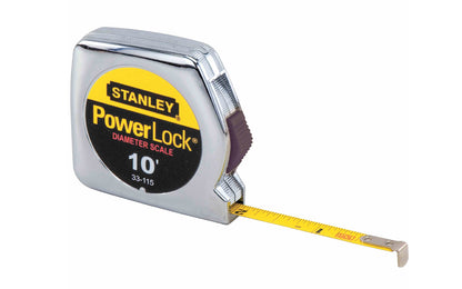 Stanley Powerlock 10' Tape Measure ~ Diameter Scale ~ 33-115