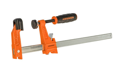 Jorgensen 8" Light-Duty Steel Bar Clamp ~ No. 3708-LD - Pony Jorgensen ~ Cast iron heads & rust resistant steel bars ~ 8" max opening ~ 300 lbs. clamping pressure ~ Light Duty style ~ 044295370813