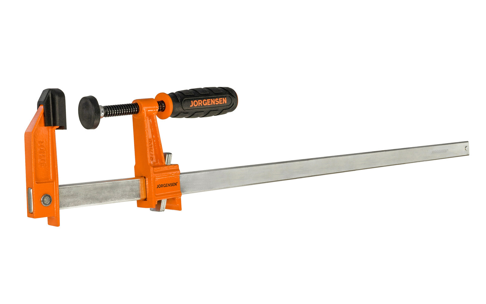 Jorgensen 24" Heavy-Duty Steel Bar Clamp ~ No. 3724-HD - Pony Jorgensen ~ Cast iron heads & rust resistant steel bars ~ 24" max opening ~ 1,000 lbs. clamping pressure ~ Heavy Duty style