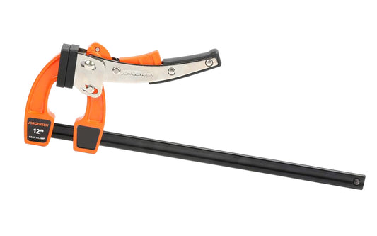 Jorgensen 12" Gear Clamp - Pony Jorgensen Model No. 38012 - Distinctive 'power bar' for rapid action - Quick & handy release button -  12" max opening - 3" reach - 600 lbs. clamping pressure ~ 044295380126