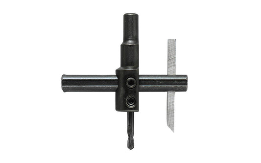 Circle Cutter ~ Cuts 7/8" to 4" Diameter Hole - General Tools Model No. 4 - For cutting sheet metal, brass, copper, soft steel, aluminum, plastic, wood & composite materials ~ Maximum safe speed 500 RPM Warning: Do not use with hand power drill.~ 038728210036