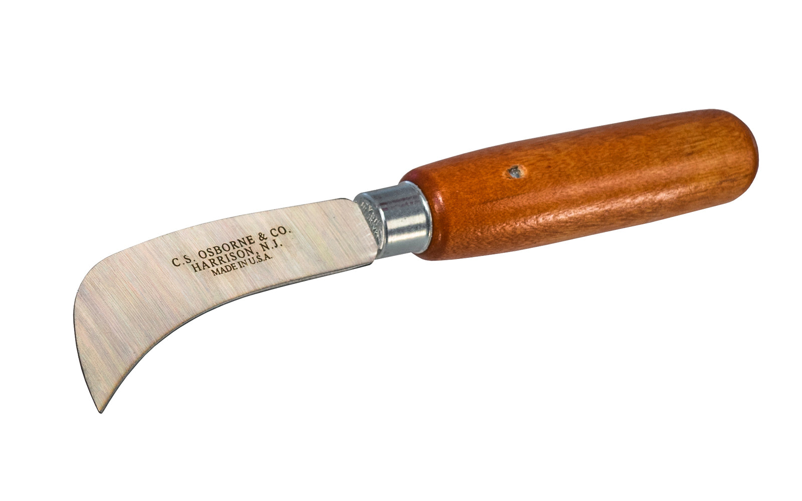 CS Osborne Hawk Bill Knife - 3" Blade ~ No. 420 - Made of the finest cutlery steel. Lacquered, pinned hardwood handle - #420 Knife ~ Made in USA ~ 096685601007