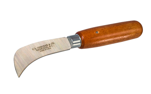 CS Osborne Hawk Bill Knife - 3" Blade ~ No. 420 - Made of the finest cutlery steel. Lacquered, pinned hardwood handle - #420 Knife ~ Made in USA ~ 096685601007
