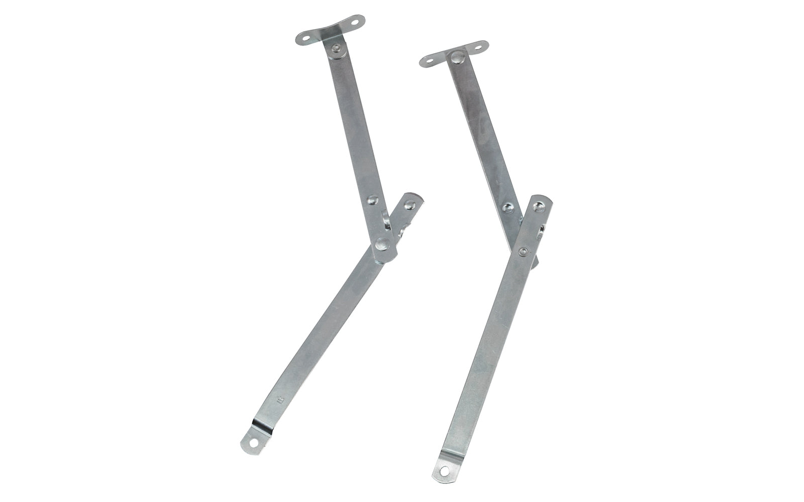 10" Steel Support Hinge - 1 Set ~ Anochrome Finish - Left Hand & Right Hand - Made in USA - Lid Support - KV Model No. 472-10-ANO