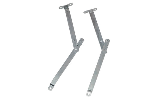 10" Steel Support Hinge - 1 Set ~ Anochrome Finish - Left Hand & Right Hand - Made in USA - Lid Support - KV Model No. 472-10-ANO