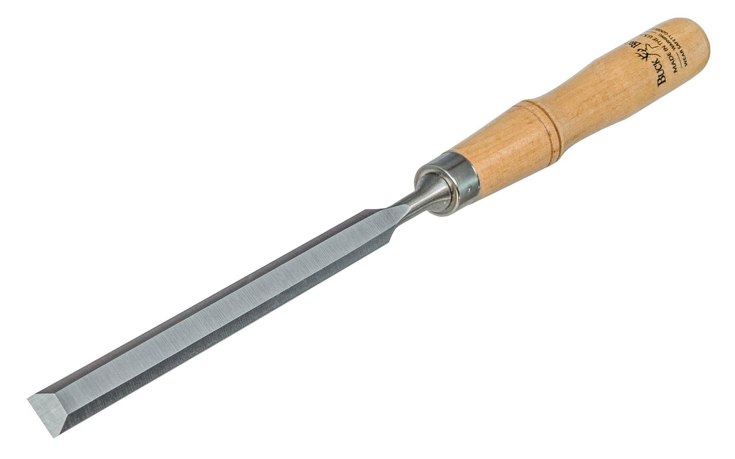 Buck Bros 5/8" Straight Paring Chisel - High Carbon Steel ~ Great for delicate & precise fitting of joinery pieces - Tapered Blade for balance - Buck Paring Chisel - Beveled edges - Long length excellent for more control - This paring chisel is a good tool for getting a perfect fit between joinery pieces, trimming & cleaning of mortises & intricate joints - Made in USA - Model No. 32-4