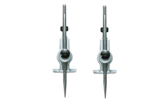 General Tools Adjustable Trammel Points - Model 523 - Accurately transfers measurements, scribe arcs, & lay out circles ~ 6" (150 mm) long points ~ Clamps onto beam 5/8" to 1-1/2" thick of any width ~ Die-cast body & ground needlepoint legs ~ Fine adjusting screw for point setting ~ Points can be replaced with pencils, pens, crayons, & soapstone sticks ~ 038728230935