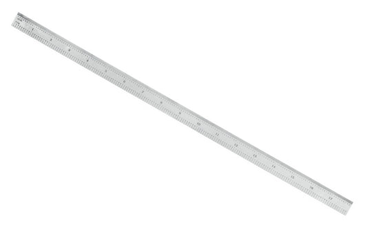 General Tools 18" Flexible Stainless Rule (10ths, 100ths, 32nds, 64ths) - Model No. CF1845 ~ 18" Overall Length ~ 3/4" wide ~ Satin Finish - Readings in 10ths, 100ths, 32nds, 64ths ~ 038728331403