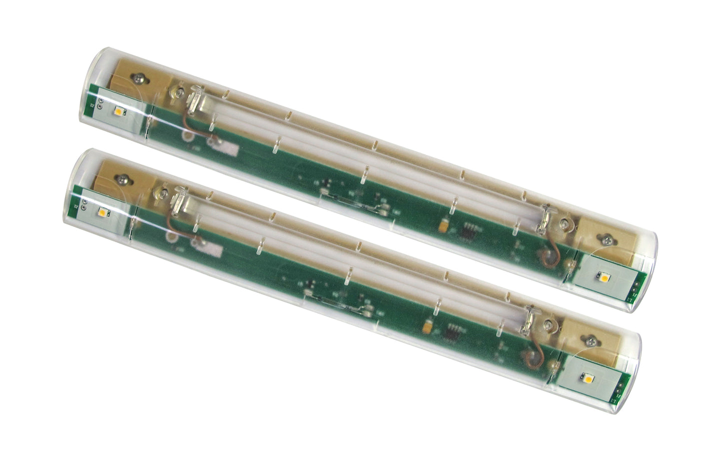 FastCap Cubby Light ~ 2-Pack LED Cabinet Light Set - Brightens cabinets, cupboards, drawers - Takes AAA batteries - Includes 6 batteries - Bright LED's - Compact design - 9" length - Made in USA - Model No. CUBBYLIGHT