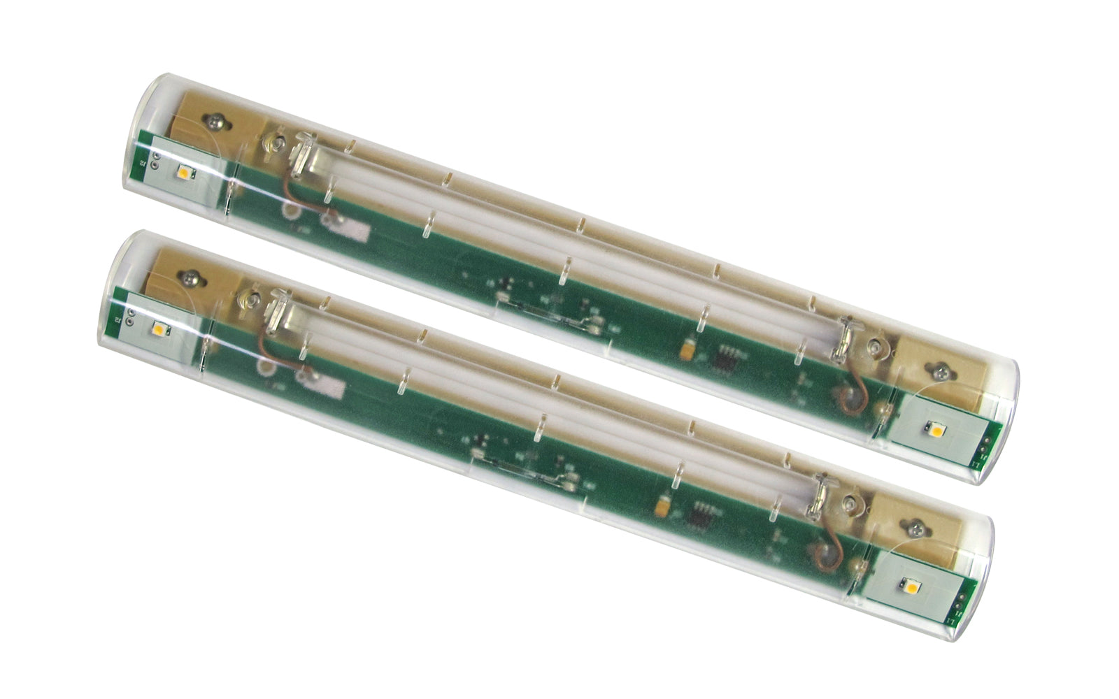 FastCap Cubby Light ~ 2-Pack LED Cabinet Light Set - Brightens cabinets, cupboards, drawers - Takes AAA batteries - Includes 6 batteries - Bright LED's - Compact design - 9" length - Made in USA - Model No. CUBBYLIGHT