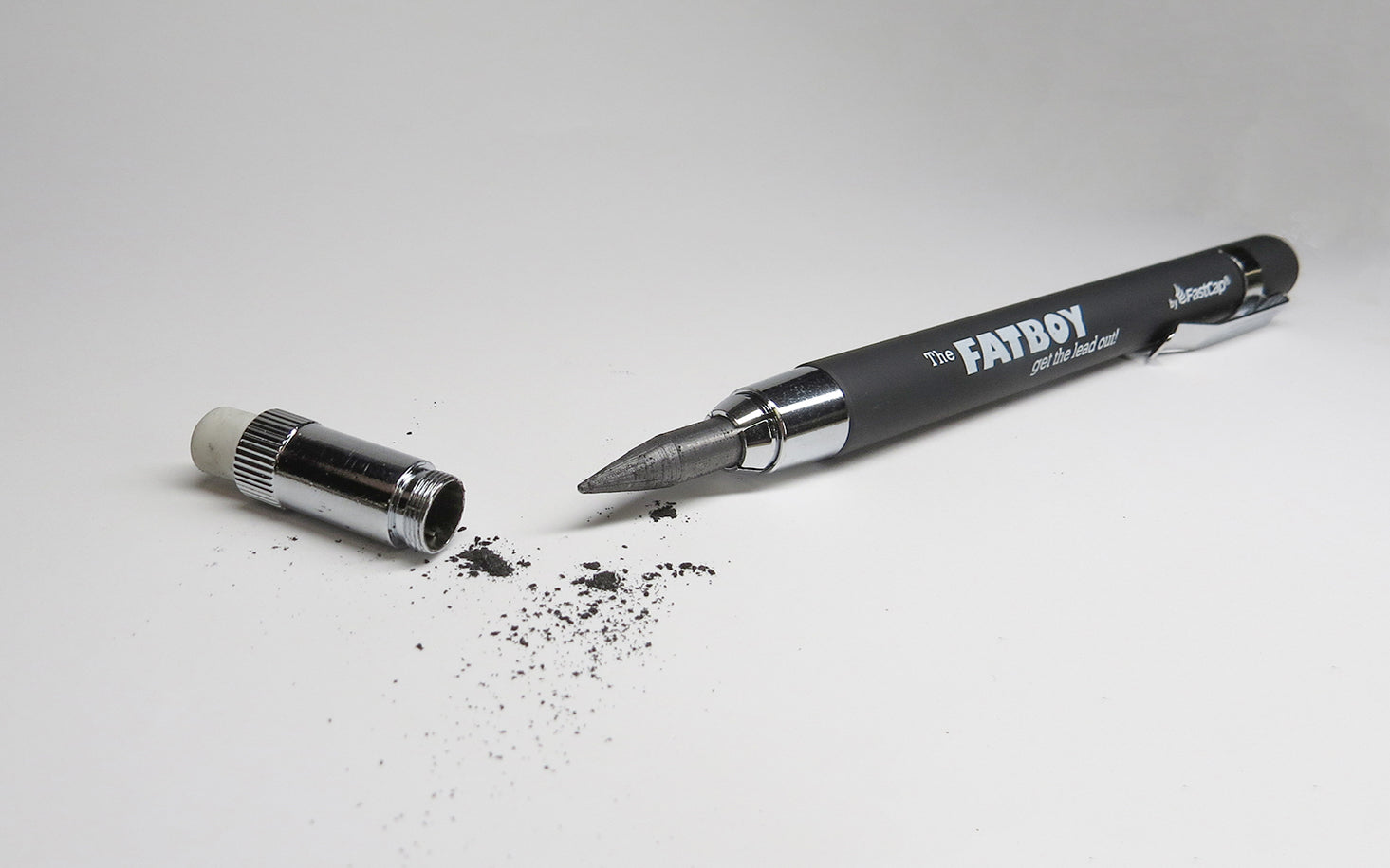 FastCap Professional Carpenter / Mechanical FatBoy Pencil - Combines the utility of a mechanical pencil with the strength of a carpenter pencil - Lead for wood - Soapstone for metal - Red crayon for concrete