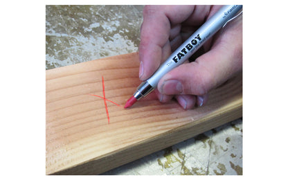 FastCap Professional Carpenter / Mechanical FatBoy Pencil - Combines the utility of a mechanical pencil with the strength of a carpenter pencil - Lead for wood - Soapstone for metal - Red crayon for concrete