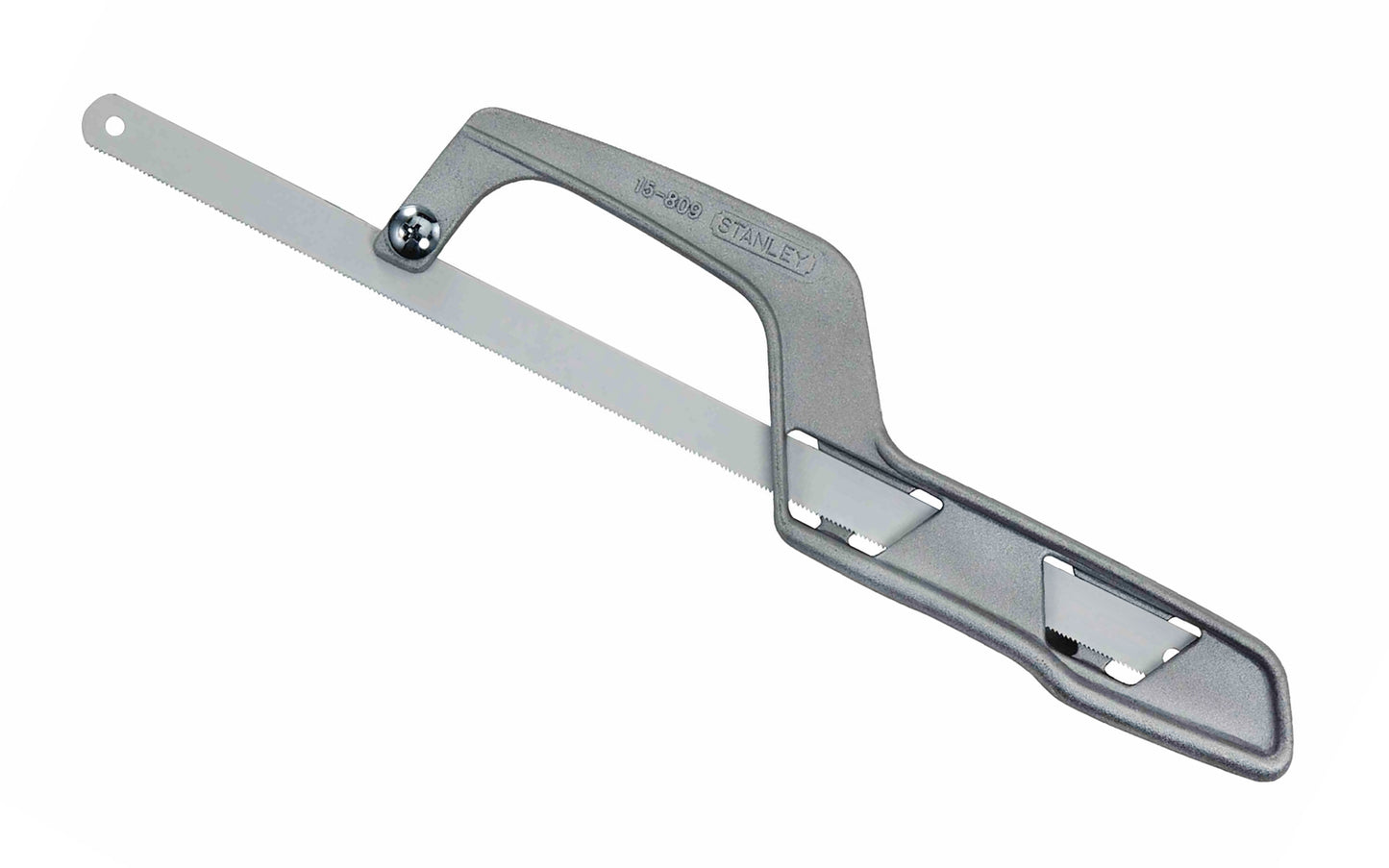 Stanley Mini Utility Hacksaw With Metal Handle ~ 15-809 - This utility hacksaw is a great compact saw for cutting metal materials. The saw is indispensable for cutting in tight spaces & narrow crevices 