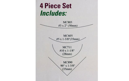 Flexcut Mallet Sculptor's Carving Set ~ MC175 - Mallet Tools included: MC803 #3 x 2", MC605 #5 x 1-3/8", MC711 #10 x 1-1/8", MC890 90 deg. x 1-3/8"  - High Carbon Steel blades - Mallet Carving Tool Set - Made in USA