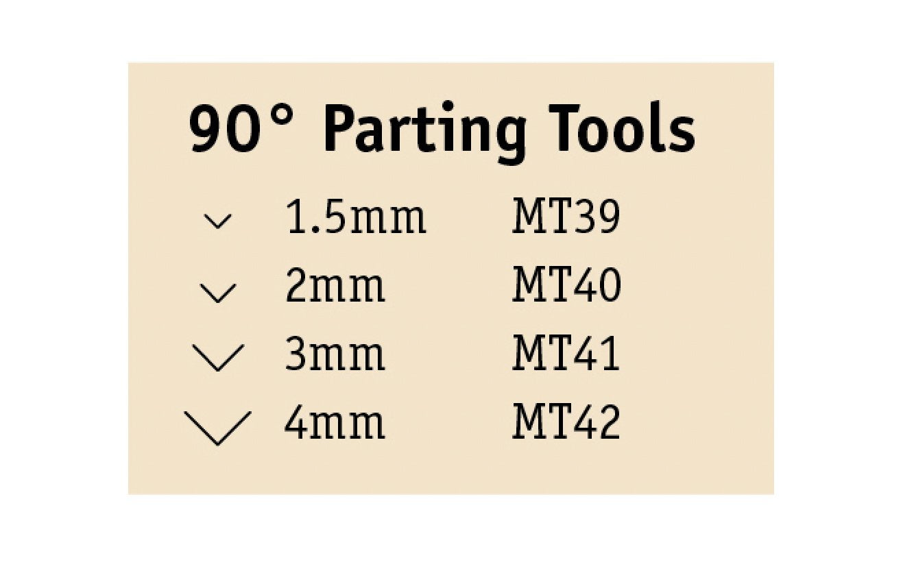 Flexcut 90° Parting Micro Tool Carving Set ~ MT800 - Made in USA ~ 4-piece Set ~ Blades are made of High Carbon Spring Steel, Tempered to HRC 59-61. The cutting edges are hand honed & polished ~ Micro Chisels ~ 4-piece set - Includes 1.5mm - 2mm - 3mm - 4mm  sizes - Excellent for miniature & extra fine detail carving work