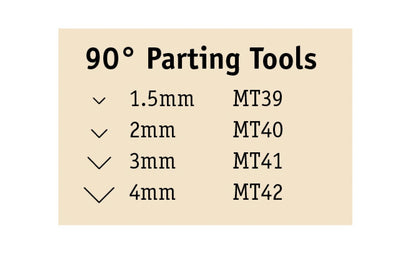 Flexcut 90° Parting Micro Tool Carving Set ~ MT800 - Made in USA ~ 4-piece Set ~ Blades are made of High Carbon Spring Steel, Tempered to HRC 59-61. The cutting edges are hand honed & polished ~ Micro Chisels ~ 4-piece set - Includes 1.5mm - 2mm - 3mm - 4mm  sizes - Excellent for miniature & extra fine detail carving work