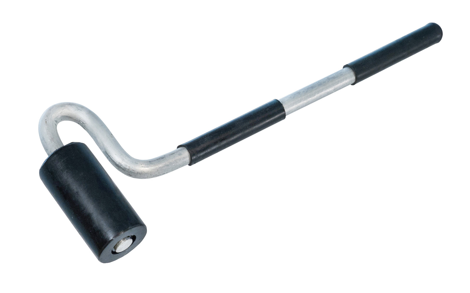 Marshalltown J Roller ~ Model JR008 - 16008 - Hard rubber roller - Recessed end - 3" wide roller - 1-1/2" diameter - Used for backsplashes & walls - Designed for use by plastic laminate installers - 13" overall length - Contractor-grade, QLT Rollers - 035965060080 - Hand Rubber Roller - Laminate Roller 