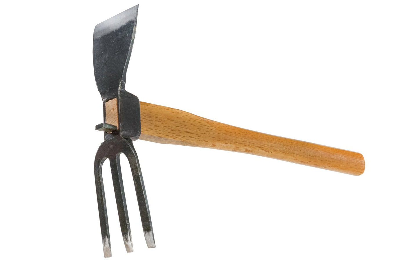 Kusakichi Ika Gata Hoe - Forged solid head ~ high carbon steel ~ Cutting blade - Fork - Cultivator ~ Ika Hoe - Hardwood handle - For harvesting & cultivating soil - Three-Prong Hoe - Garden Cultivator 3 Prong Tool Kusakichi Cultivator - For turning soil - Weeding - Roots - 3 Tine Hoe. 083114788002