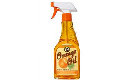 Howard Orange Oil Wood Polish ~ 16 oz - Polishes all wood furniture to a nice shine with a pleasant fresh scent of oranges - Conditions finished & unfinished wood surfaces to a beautiful, natural glow using real orange oil