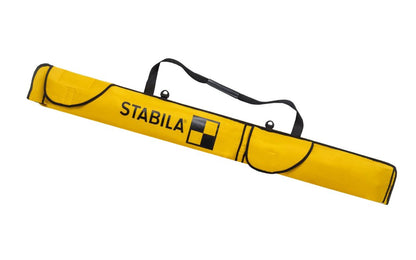 Stabila Level Case Holds 78", 48", 36",  32", 24", 16" & Torpedo Levels ~ Model No. 30015 ~ Made of Nylon material ~ These Stabila padded nylon carrying cases have heavy duty zippered enclosures, padded handles & shoulder straps. Lined interior pockets. Velcro flaps on multi-pocket levels