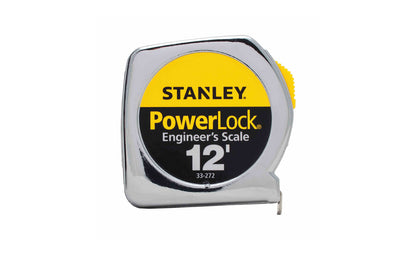 Stanley Powerlock 12' Tape Measure ~ Engineer's Scale - Model No. 33-272