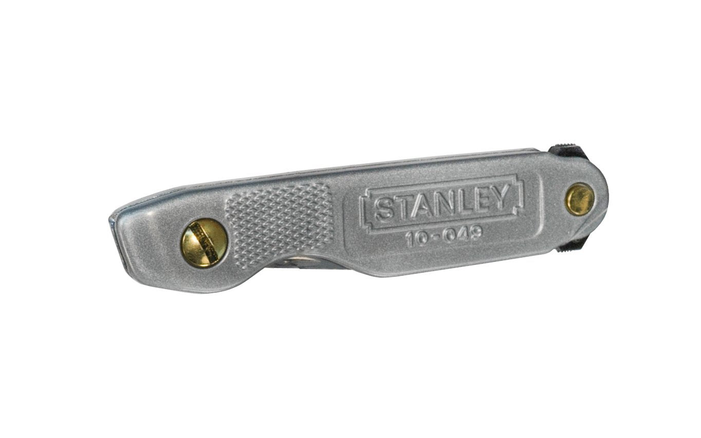 Stanley 4-1/4" Pocket Knife with Rotating Blade ~ 10-049 - Blade folds into handle for safe storage - Takes Stanley Blades No. 11-040 & No. 11-041