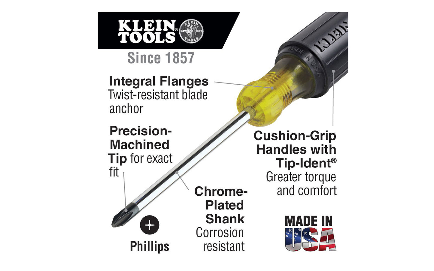 Klein No. 1 Phillips Screwdriver - 3" Shank