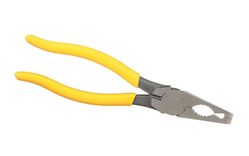 Klein Tools Conduit Locknut & Reaming Pliers D333-8 tighten up to 3/4" EMT & 1/2" rigid locknuts. Special jaw is designed for locknuts, conduit & caps. Serrated jaws deburr the outside and nose reams & smooths the inside of conduit up to 3/4" EMT. Made in USA. 092644712593