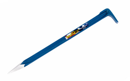 The Estwing Gad Pry Bar has a pointed chisel end for heavy duty rock breaking. 90° angled chisel head. 18" overall length. Model GP-18 ~ Made in USA ~ 034139650010