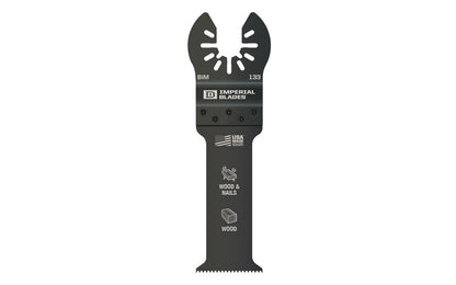 Imperial Blades "One Fit" 1-1/4" Extended Plunge Thick Wood Blade is a Bimetal blade with a long, thin blade specifically designed for cutting in hard-to-reach areas. Recommended applications: Wood & Nails, Wood, PVC. Model IBOA133. Great for undercutting door jambs & flush cutting tongue-and-groove. Long Blade