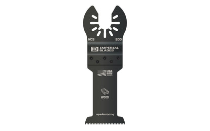 Imperial Blades "One Fit" 1-3/8" Speartooth Fast Cut Wood Blade. Re-engineered coarse tooth design delivers exceptionally fast, aggressive cuts. Recommended applications:  Wood, PVC, Drywall. Model IBOA200. Made in USA. 