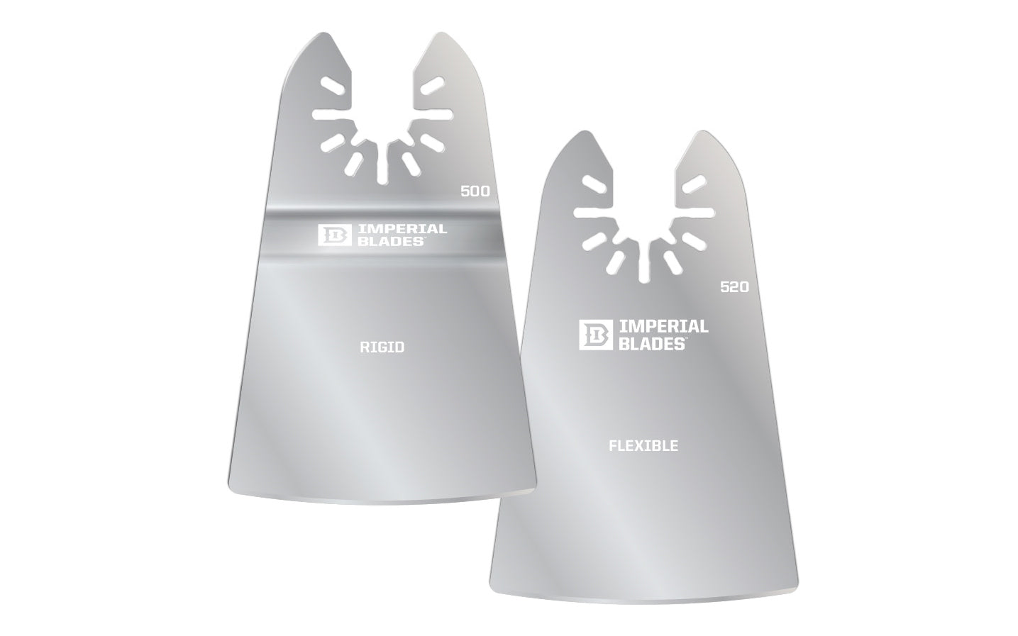 Imperial Blades "One Fit" 2-1/4" Rigid & Flexible Scraper Variety Pack - 2 Pieces in pack. Recommended applications: Adhesives, Vinyl Flooring, Carpet, Caulk, Sealant, Paint, Varnish, Foam Insulation. Model IBOASV-2. 819846017345. Blade Width: 2-1/4" (57 mm). Blade Depth:  2-1/4" (57 mm). Made in USA. 