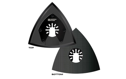 This sanding pad by Imperial Blades makes abrasive changes quick & easy due to hook & loop backing. Popular projects: Removal of excess wood, finish and paint for faster surface removal in hard-to-reach areas such as windows, doors, shutters & other furniture. Sold as one piece in pack. 819846010605. Model IBOATSP-1