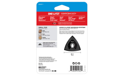 This sanding pad by Imperial Blades makes abrasive changes quick & easy due to hook & loop backing. Popular projects: Removal of excess wood, finish and paint for faster surface removal in hard-to-reach areas such as windows, doors, shutters & other furniture. Sold as one piece in pack. 819846010605. Model IBOATSP-1