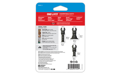 Imperial Blades Standard Wood Variety Pack. Recommended applications: Metal (Non-Ferrous), Wood & Nails, Copper Pipe, Hardwood, Wood, PVC, Drywall. 3 blades in pack.  Made in USA. 819846012401. Model IBOAV1-3