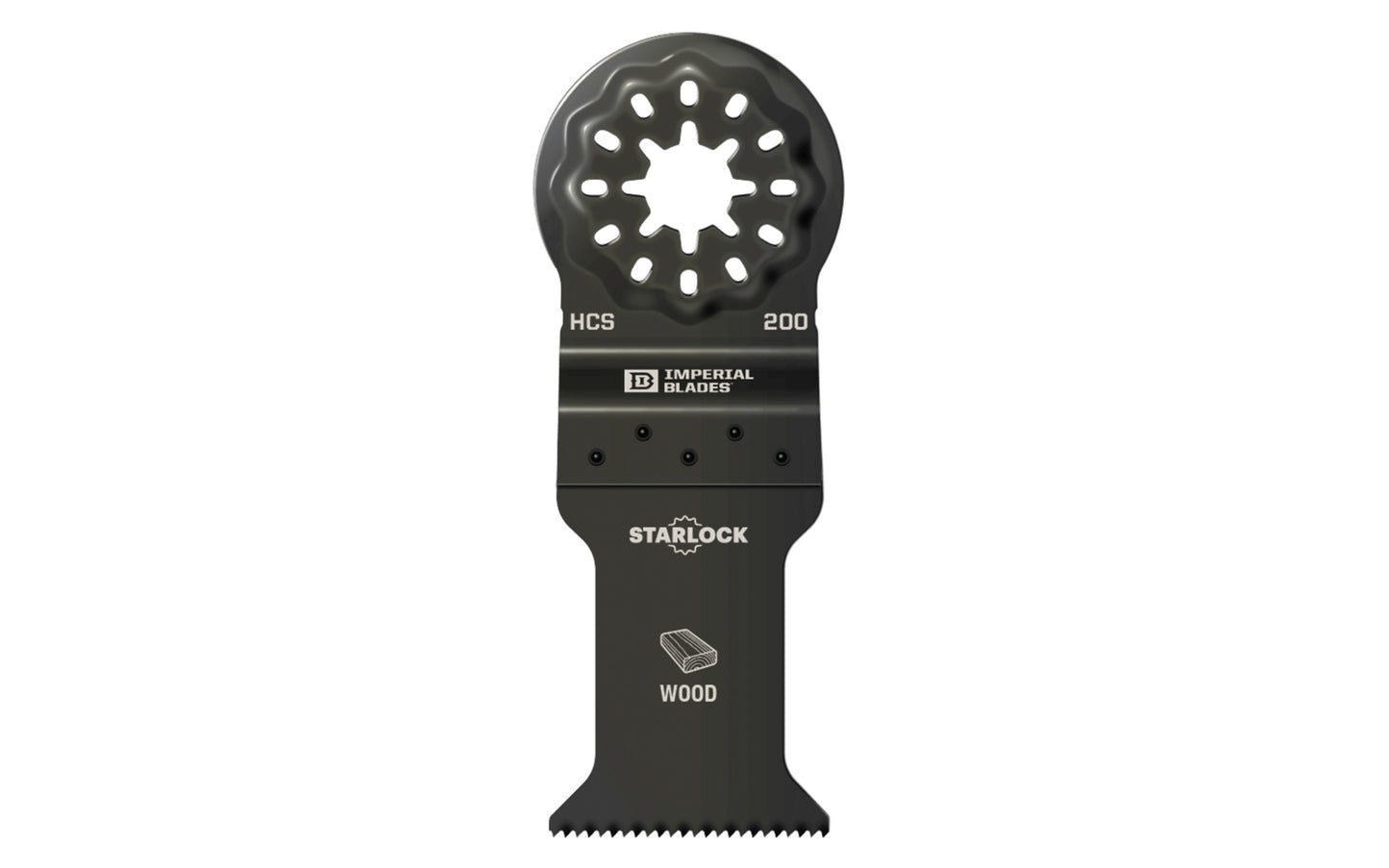 Imperial Blades Starlock 1-3/8" Standard Wood Blade. Recommended applications: Wood, PVC, Drywall. Popular projects: Framing and construction. Blade Width:  1-3/8"  (35 mm). Blade Depth:  1-5/8"  (41 mm).   Made in USA.  
