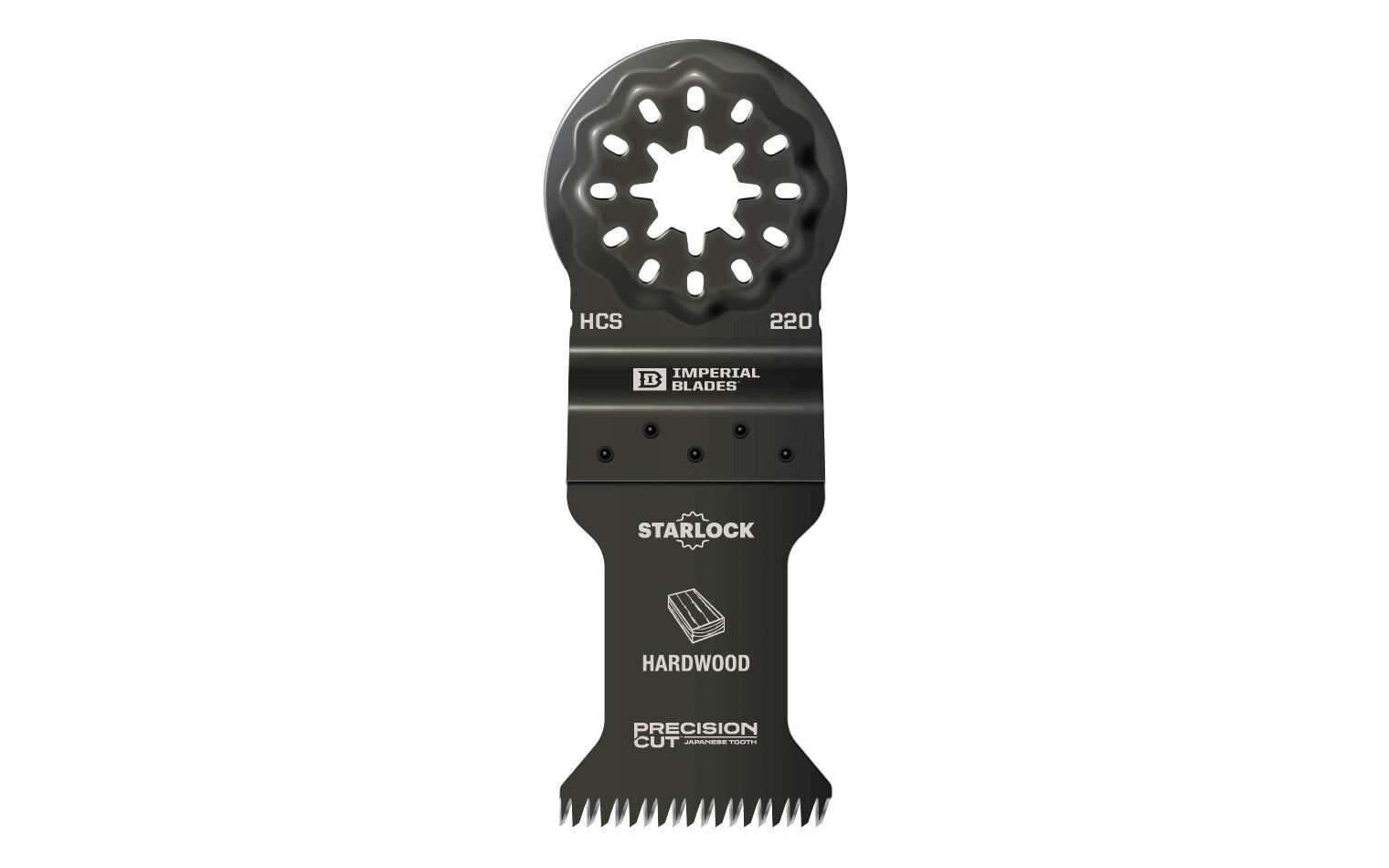 Imperial Blades "Starlock" 1-3/8" Japanese Tooth Hardwood Blade is a HCS blade with a triple-ground Japanese tooth design for fast, clean, & precise cuts in wood. Recommended applications: Hardwood, Wood, PVC, Drywall.   Made in USA. 