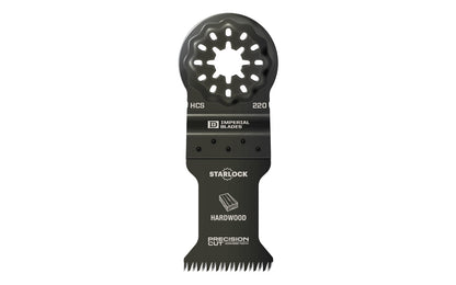 Imperial Blades "Starlock" 1-3/8" Japanese Tooth Hardwood Blade is a HCS blade with a triple-ground Japanese tooth design for fast, clean, & precise cuts in wood. Recommended applications: Hardwood, Wood, PVC, Drywall.   Made in USA. 