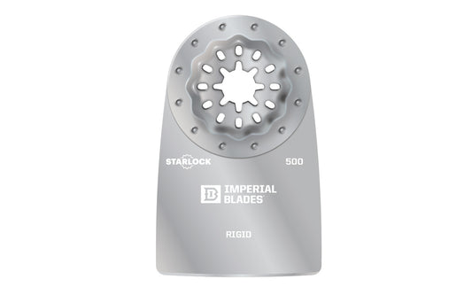 Imperial Blades "Starlock" 2" Hard Material Rigid Scraper. Recommended applications: Adhesives, Vinyl Flooring, Carpet, Paint, Varnish. Popular projects: Removing caulk or vinyl floors in bathroom or home renovation & removing urethane or adhesive residues in car restoration. Model IBSL500-1. 819846015440. Made in USA.