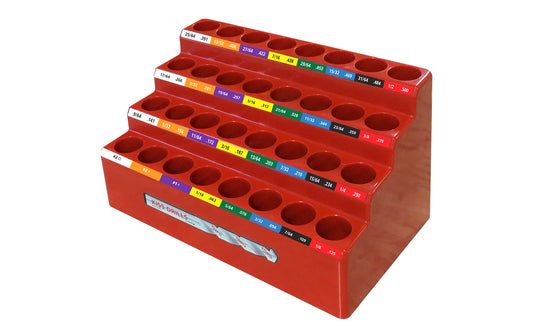 FastCap Kiss Drill Bit Index ~ 32 Slots - Easily organize all your drill bits ~ 1/16" to 1/2" in 64th increments  - Model KISS DB INDEX