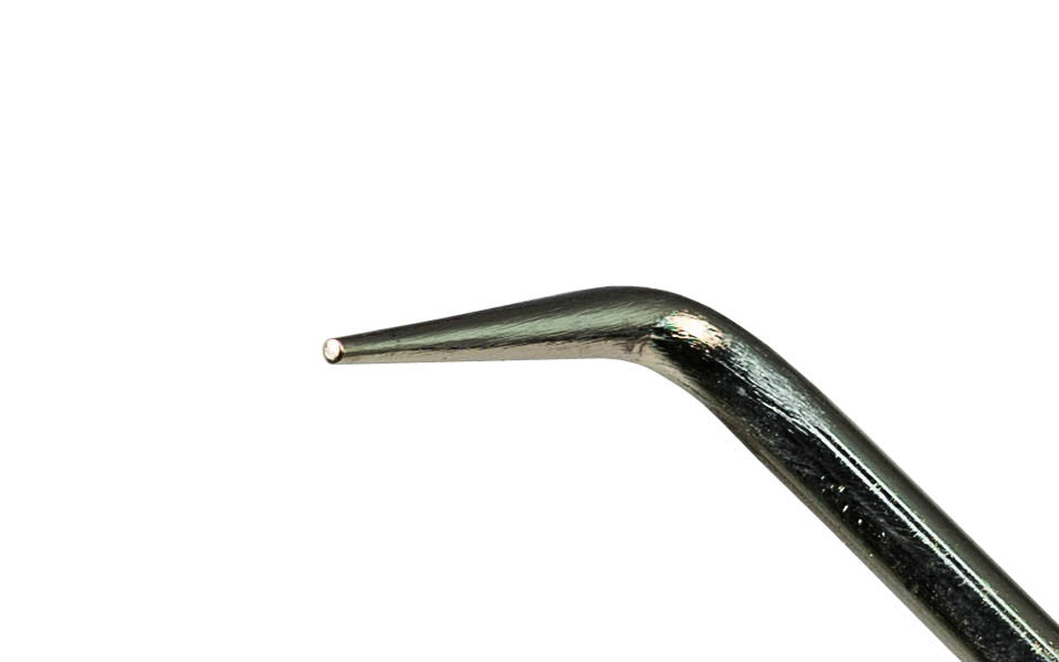 Bent Tip Scratch Awl ~ Closeup ~ C.S. Osborne Bent Tip Scratch Awl ~ No. 18 ~ Made in USA ~ 09668562052
