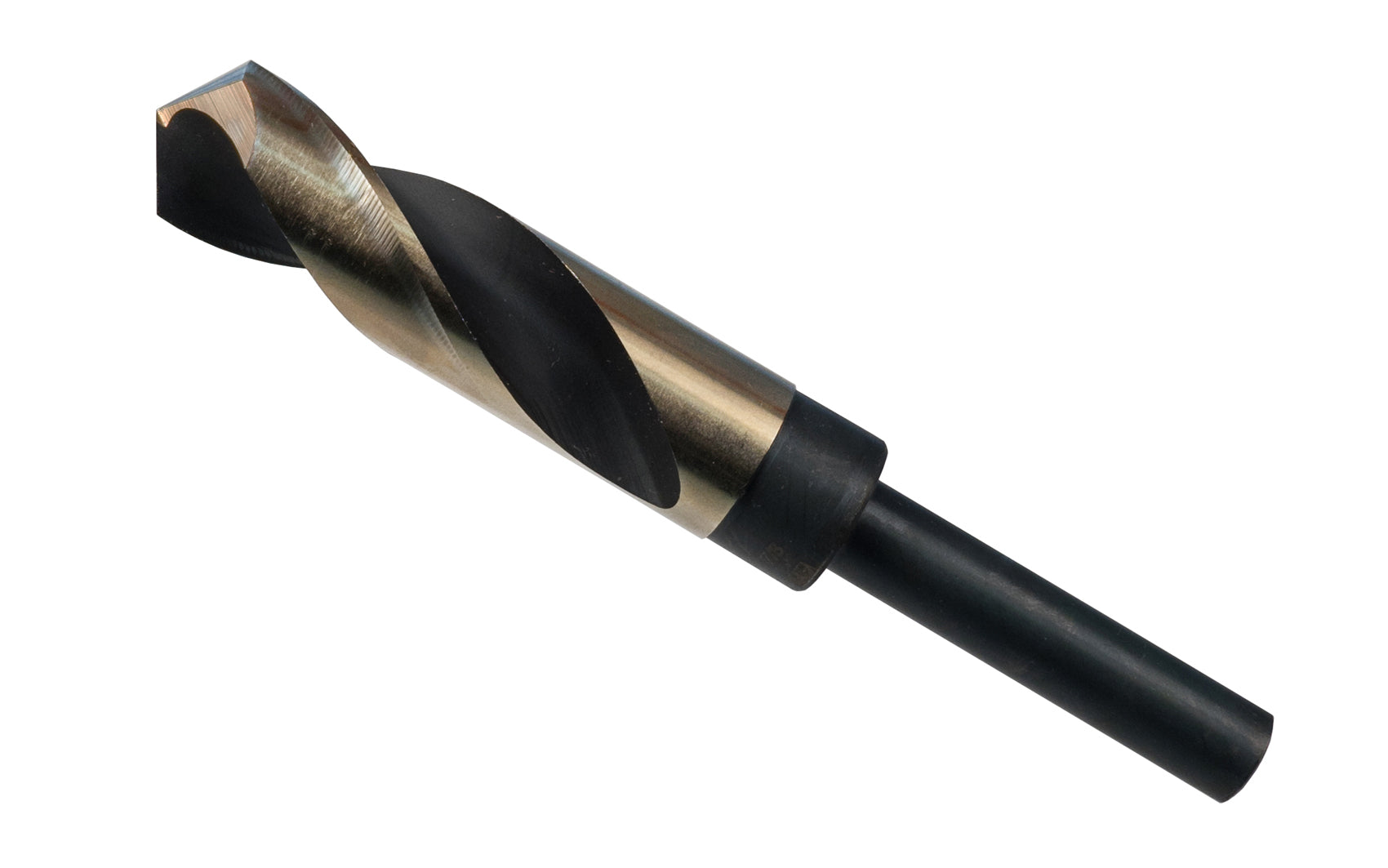 Made in USA · 118° split point for precision drilling ~ Heavy duty construction use ~ Material: High speed steel, cobalt - bronze & black oxide finish ~ For use in stainless steels, iron & cast materials, low & high carbon steel, high alloy steel, tough & medium, high tensile strength alloys ~ Quality American-made
