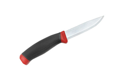 Mora of Sweden Carbon Steel "Clipper" Knife ~ Made in Östnor, Sweden · Made of quality high carbon steel ~ 4" long sharp fixed blade ~ High friction grip patterned handle ~ Mora 100-0245