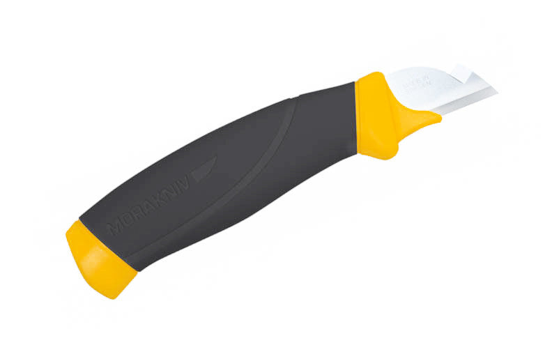 Mora Electrician's Knife ~ Stainless Steel ~ Made in Östnor, Sweden · Made of quality stainless steel with a hardness of 57 HRC ~ Special spur feature for cable stripping ~ Mora 12201 ~ 7391846015222