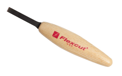 Made in USA • Flexcut Model No. MT14 - Straight Chisel Blade - High Carbon Spring Steel blade - Tempered to HRC 59-61 - Miniature & extra fine detail carving work - For adding texture like eyes, mouths, hair, fine accents - Micro Chisel - Mini Chisel - 1/4" - 6 mm wide blade - Micro carving chisel tool  651646300148