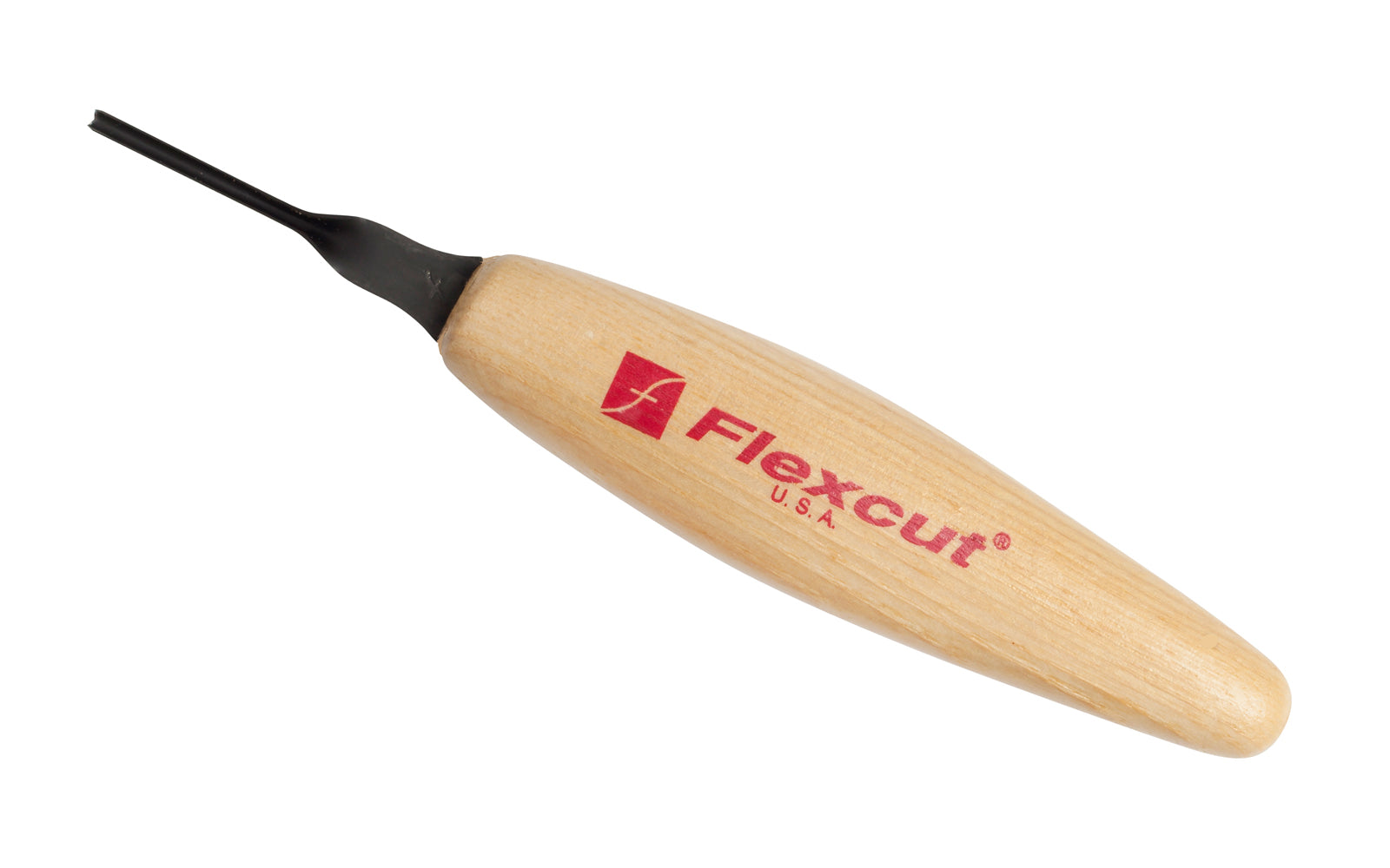 Made in USA • Flexcut Model No. MT27 - Micro Deep Gouge Blade - High Carbon Spring Steel blade - Tempered to HRC 59-61 - Miniature & extra fine detail carving work - For adding texture like eyes, mouths, hair, fine accents - Micro Chisel - Mini U-Gouge - 1.5 mm wide blade - Micro carving deep U gouge tool  651646300278