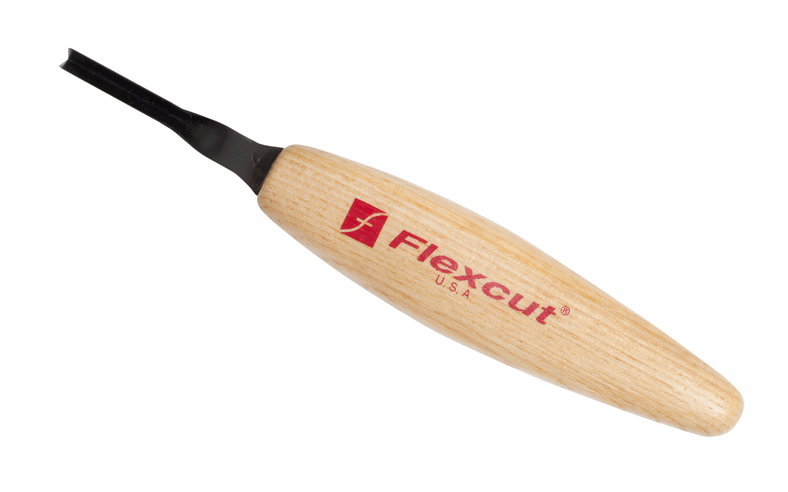 Made in USA • Flexcut Model No. MT34 - Micro V Tool Blade - 45 degrees - High Carbon Spring Steel blade - Tempered to HRC 59-61 - Miniature & extra fine detail carving work - For adding texture like eyes, hair, fine accents - Micro Chisel - Mini V-tool Gouge - 4 mm wide blade - Micro carving 45° V-tool  651646300346