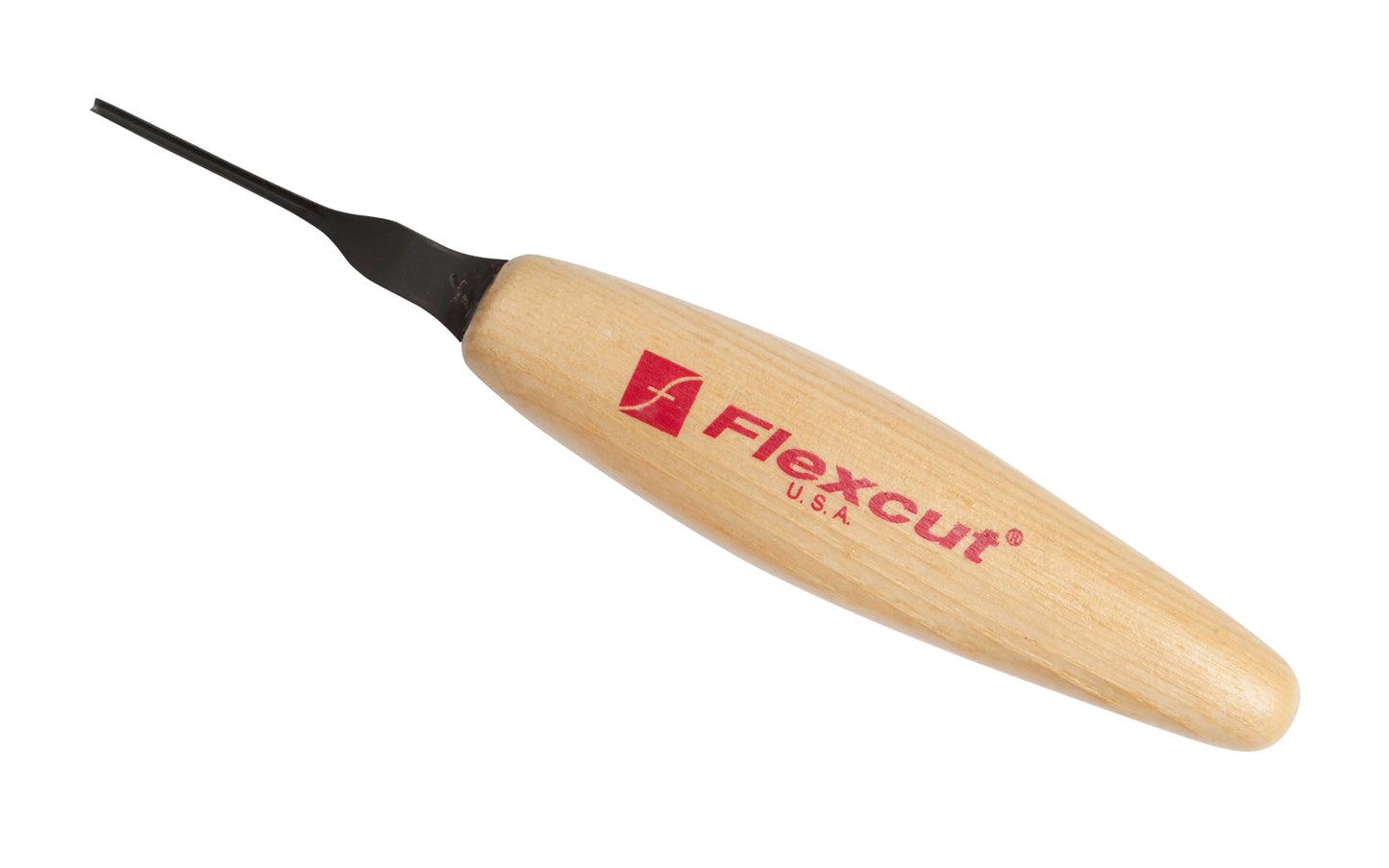 Made in USA • Flexcut Model No. MT39 - Micro V Tool Blade - 90 degrees - High Carbon Spring Steel blade - Tempered to HRC 59-61 - Miniature & extra fine detail carving work - For adding texture like eyes, hair, fine accents - Micro Chisel - Mini V-tool Gouge - 1.5 mm wide blade - Micro carving 90° V-tool  651646300391