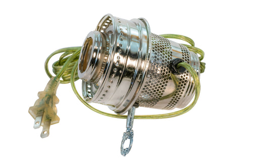 Aladdin Nickel Electric Burner with Lox-On Gallery. Lox on gallery style. Model N185N.