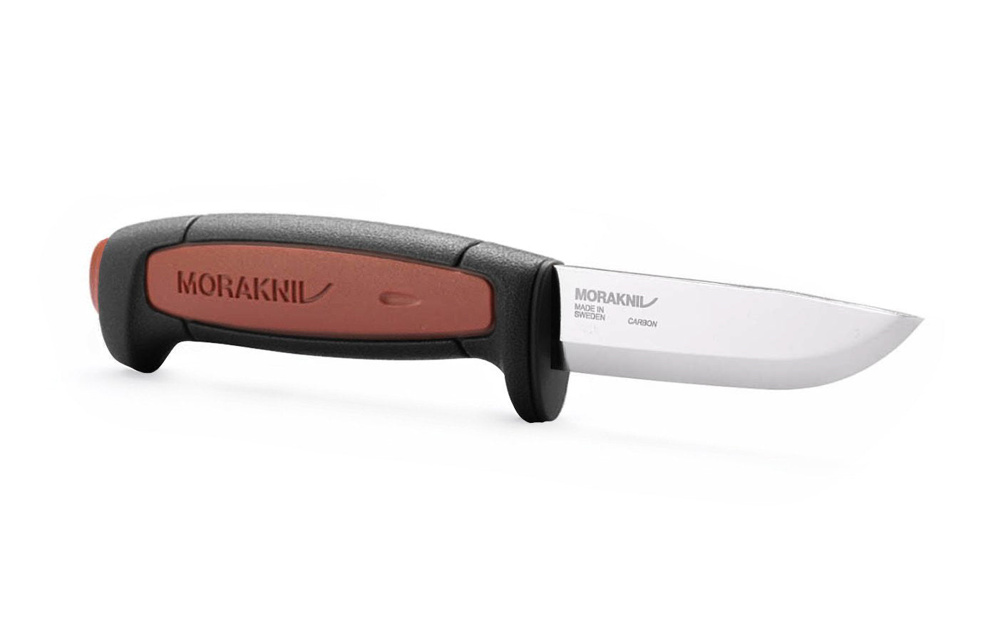 Mora Pro C Knife ~ Carbon Steel ~ Made in Östnor, Sweden · Made of quality high carbon steel ~ 3-5/8" long sharp fixed blade ~ Impact resistant handle ~ Mora 12243 ~ 7391846015086